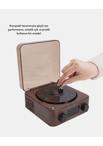 Gece Lambalı Bluetooth Hoparlör Saat Ekranlı Uuczzzgramafonspeaker