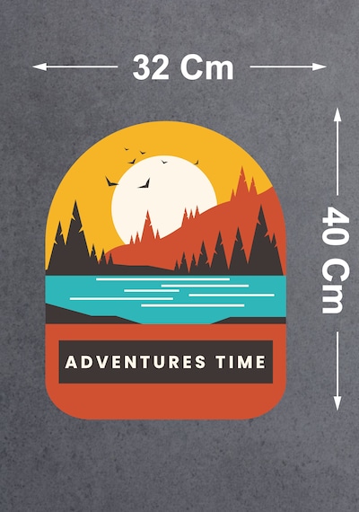 Kamp Ve Macera Sticker - 4x4 Off Road Adventure Sticker - Araba Oto Motosiklet Karavan Camsticker - 00115 40x32 Cm