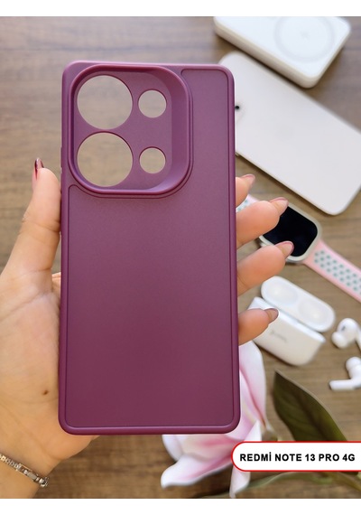 Redmi Note 13 Pro 4g Uyumlu Kamera Korumalı Darbeye Dayanıklı Renk Atmayan Keep Silikon Kılıf Mor