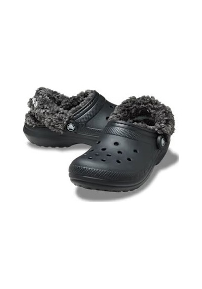 Crocs Classic Fleece Lined Clog Çocuk Terlik 212856-001 Black Beyaz