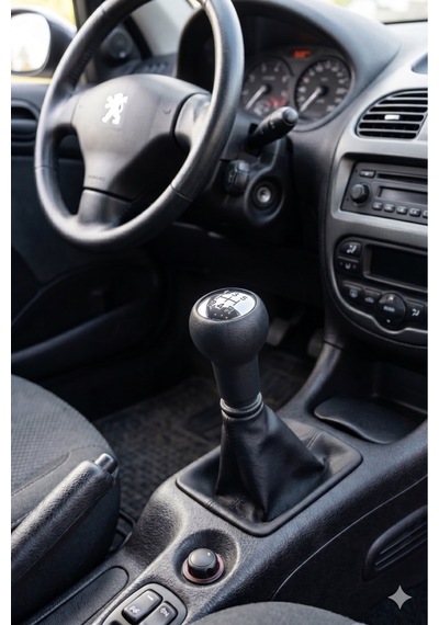 Peugeot 206 Uyumlu Vites Körüğü Siyah Deri 1998-2012 Oem 7588pc