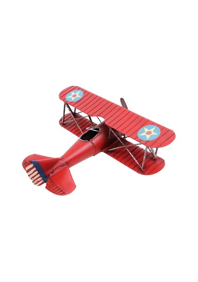 Dekoratif Metal Uçak Çift Kanatlı 0710e-666r Model