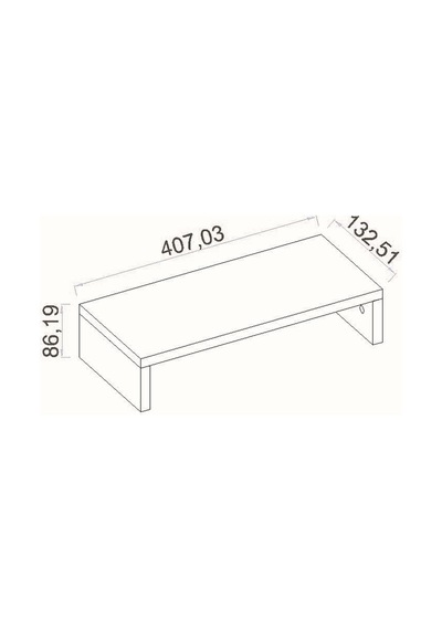 Beyaz Monitör Yükseltici Standı 45x20x10 Cm Masaüstü Ekran Yükseltici Bilgisayar Standı Beyaz