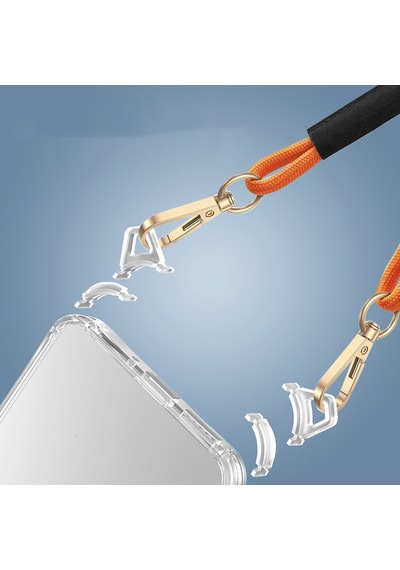 Xiaomi Redmi 14c 4g Uyumlu Kılıf Airbagli Takılabilir Askı Aparatlı Tchs Snap Silikon Kapak-şeffaf Şeffaf