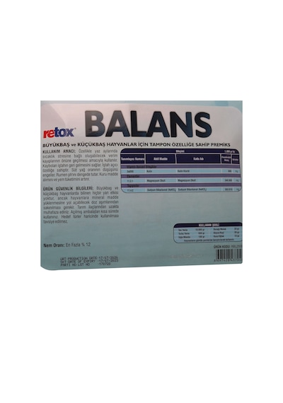 Retox Balance Sodyum Bikarbonat Takviyeli Yem Katkı