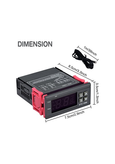 Stc-1000 Dijital Sıcaklık Kontrolörü Termostat Ac 220v