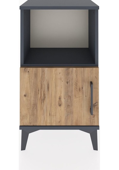 Arges Komodin 2 Raflı 44x30x80 Antrasit-çam Antrasit