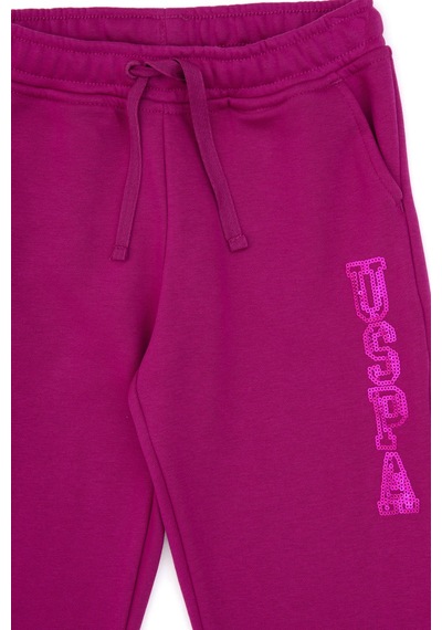 U.S. Polo Assn. Kız Çocuk Fuşya Payet İşlemeli Jogger Eşofman Altı 50314471-VR023