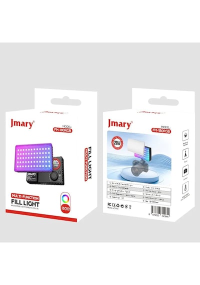 Jmary Fm-180rgb Rgb Led Telefon-kamera Üstü Aydınlatma Işığı 20w Siyah