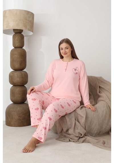Boyraz Lindros Kadın Pamuk'lu Düğme Yaka Raporlu İnterlok Kışlık Battal Pijama Takımı 0110 - 1 Adet Pembe Boyraz Lindros Kadın Pamuk'lu Düğme Yaka Raporlu İnterlok Kışlık Battal Pijama Takımı 0110 - 1 Adet Pembe