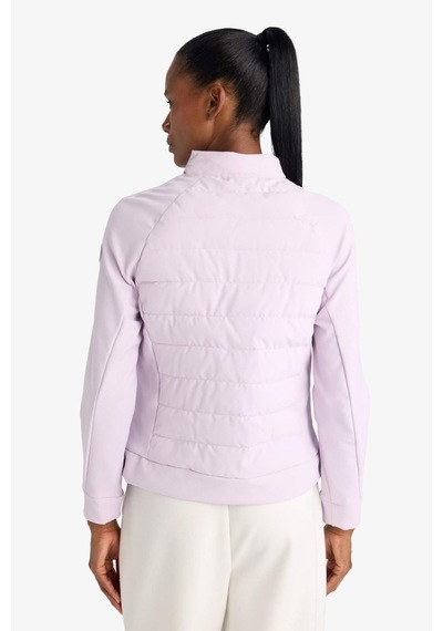 Defacto Defactofit Su Geçirmez Slim Fit Dar Kesim Dik Yaka İçi Polarlı Şişme Mont E9257ax25aupr77 Mor