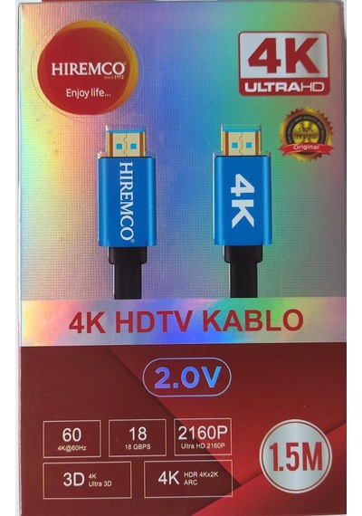 Hıremco Hdmı Kablo 1,5mt 4k 2.0v Ultra Hd