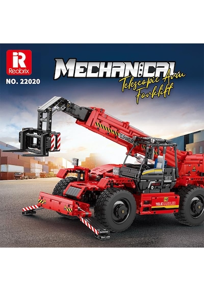Reobrix Technic 22020 Teleskopik Kollu Forklift Telescopic Arm Forklift Kumandalı&motorlu Yaratıcı Yapı Blok Seti Building Blocks - 2096 Parça