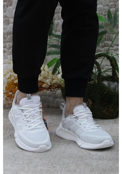 Kinetix Lıster Tx 4Fx Beyaz Gri X-Soft Yumuşak Taban Sneaker Erkek Ayakkabı 001