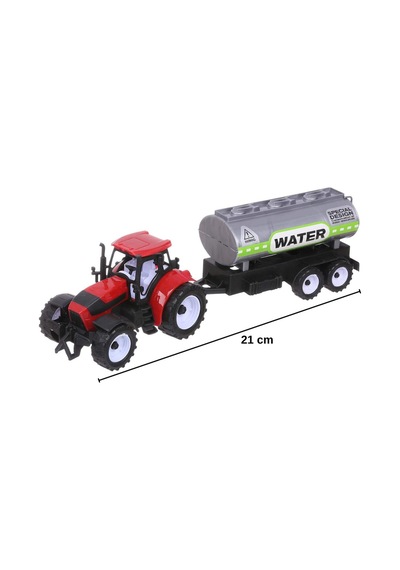 Sürtmeli Oyuncak Traktör Ve Su Tankeri Seti Çiftlik Aracı 21 Cm 3+ Yaş