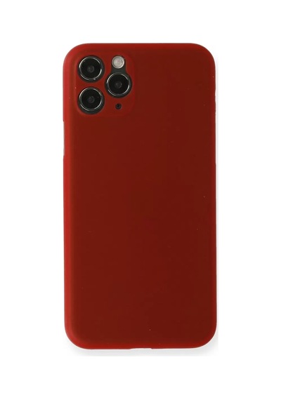 Newface Apple iPhone Uyumlu 11 Pro Max Kılıf Pp Ultra İnce Kapak - Kırmızı Belirtilmemiş