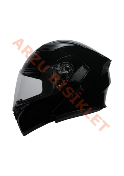 Kc - Çene Açılır Vizörlü Kask Kc902 Siyah Xl Parlak Siyah