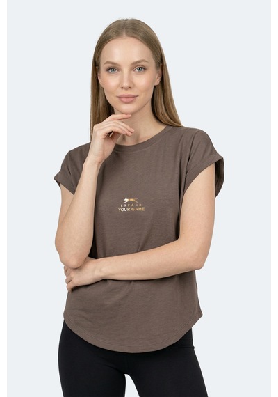 Slazenger Kapa Kadın Kahve Tişört Kahverengi