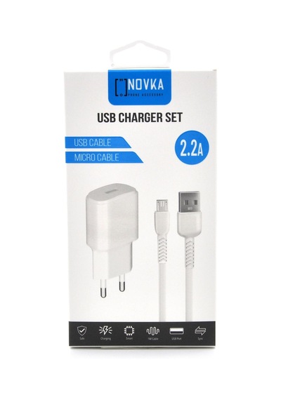 Novka NVK09 Micro Usb Girişli 2.2 A Şarj Cihazı
