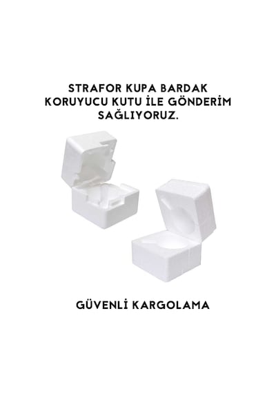 Kalp Baskılı Kupa Bardak Beyaz