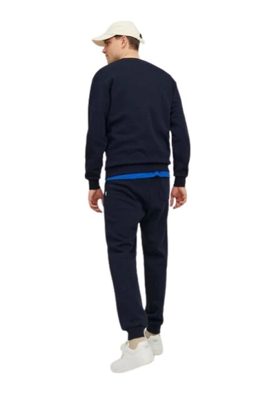 Jack & Jones 12249341 - Bisiklet Yaka Erkek Sweatshirt Lacivert