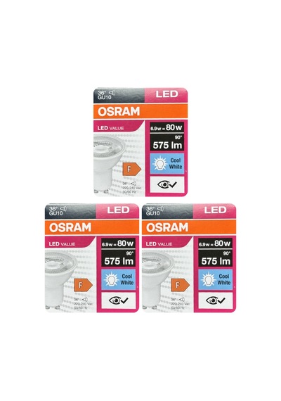 3 Adet Ledvance 6,9w Günışığı-ılık Beyaz 4000k Gu10 Duylu Led Spot Ampul