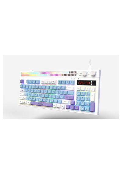 Spectrum K1 Çift Lcd Ekran - Ses Kontrolcülü - Membran 94 Tuş - Spectrum Rgb Gaming Klavye