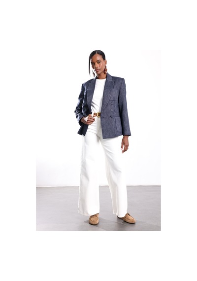 5in1Canpolat Lacivert Cepli Blazer Ceket 5505