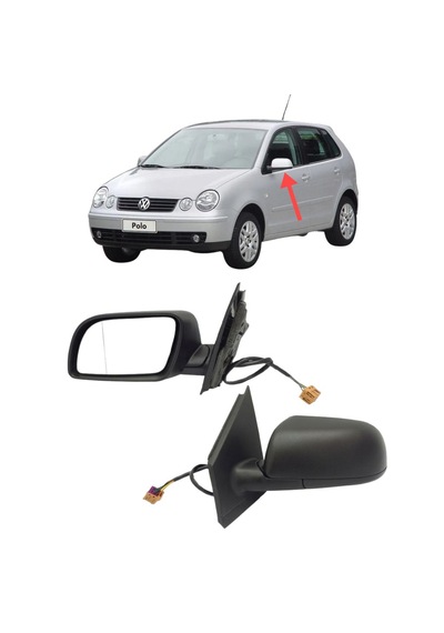 Asparts - Vw Polo 2002 - 2005 Elektrikli Isıtmalı Dış Dikiz Aynası Sol-sürücü 6q1857507g Viewmax