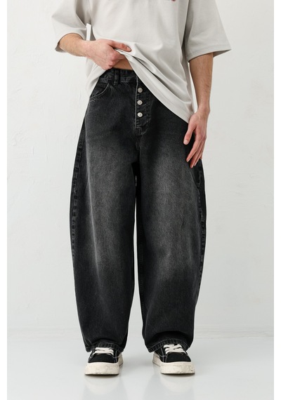 Vamos Barrel Fit Jeans Füme