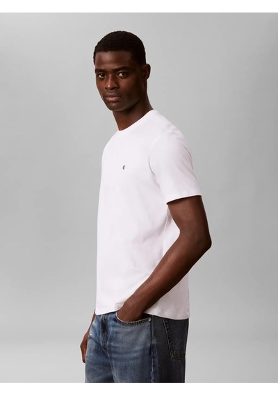 Calvin Klein Ss Classıc Monogram, L6m Beyaz Erkek T-shirt