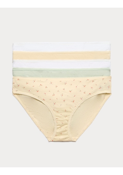 Marks & Spencer 5'li Saf Pamuklu Bikini Külot Seti T61008800N Turuncu