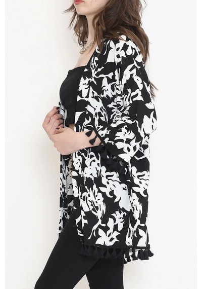 Desenli Kimono Beyazsiyah - 2492.555. Çok Renkli