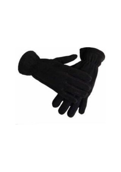 Buketim Unisex Polar Eldiven Siyah Siyah Tek Ebat Siyah