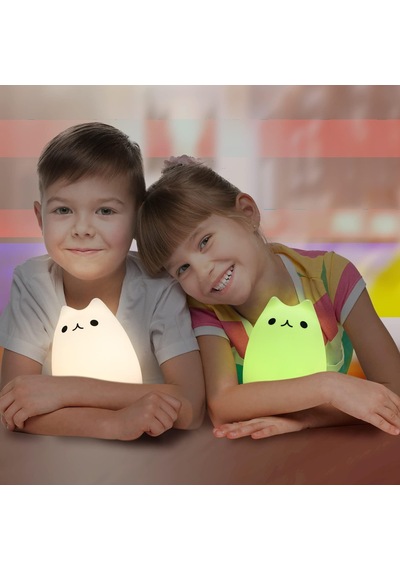 Kedi Lambası, Uzaktan Kumandalı Silikon Kitty Gece Lambası Çocuklar Yeni Yürümeye Başlayan Bebek Kızlar İçin Ş Diğer