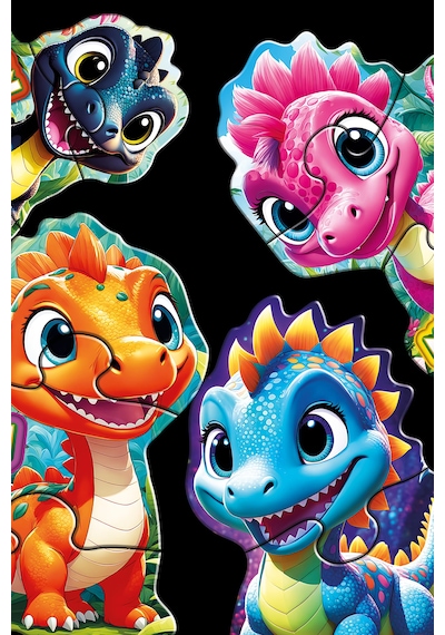 Sims Puzzle Bebekler İçin İlk Puzzle Yapboz Baby Dinozor - 1 Yaş Üstü Montessori Eğitici Oyuncak Dinozorlar