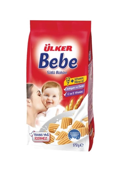 Ülker 12 Vitamin 7 Mineral Sütlü Bebe Bisküvisi 172 G