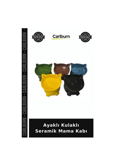 Ayaklı Kulaklı Seramik Mama Kabı Evcil Hayvan Ürünü Günlük Kullanım Sevimli Tasarım