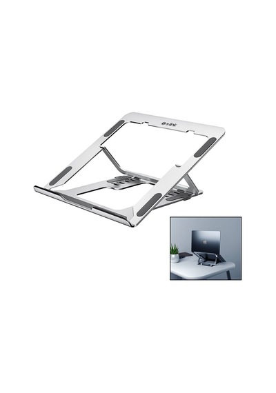 Gümüş 6 Açılı Katlanabilir Laptop Stand Alüminyum 4887