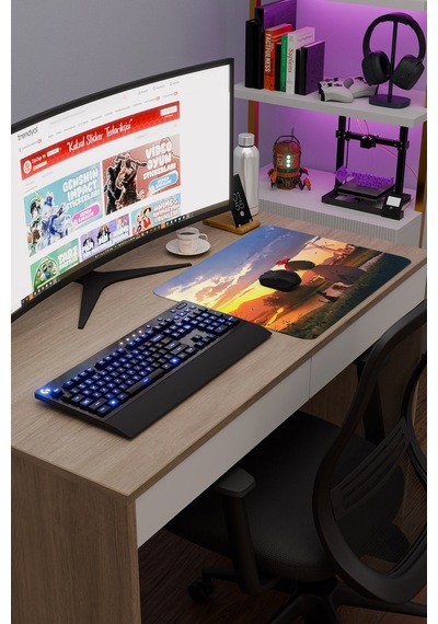 Kiki's Delivery Service Anime V3 - 48x40 Xl Gaming Kauçuk Kaymaz Taban Mouse Pad Fare Altlığı