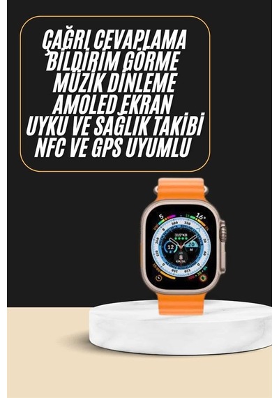 Akıllı Saat Amoled Ekran Bluetooth Bağlantılı Özel Tasarım Unısex