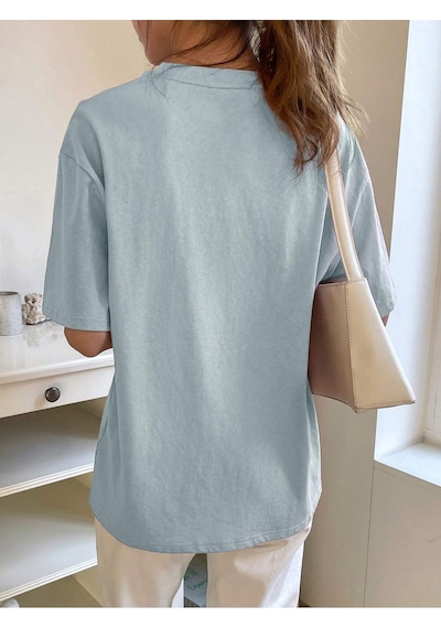 Uyguntarz Unisex Good Days Baskılı Tasarım Tshirt Bebe Mavisi