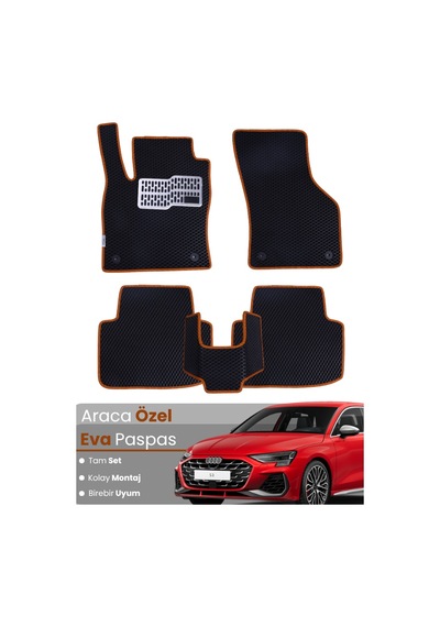 Audi A3 Hatchback 2020-2025 Uyumlu Eva Paspas Tam Set Araca Özel,su Geçirmez,kolay Montaj 497