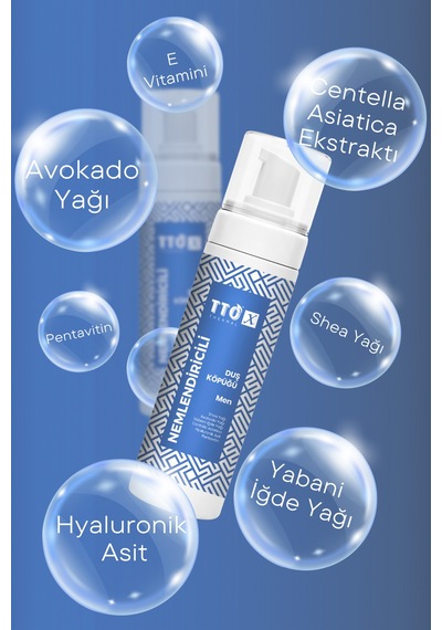 Tto-x Nemlendiricili Duş Köpüğü Men 200ml Kokusuz