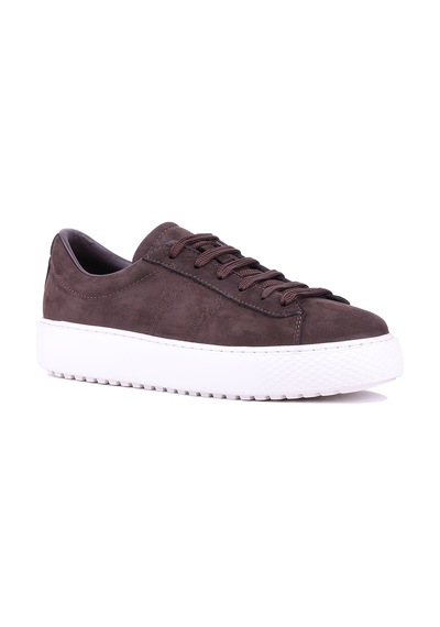 Shoetyle - Hakiki Nubuk Deri Kahverengi Erkek Sneaker - 666-01-0346-1454 Kahve Rengi