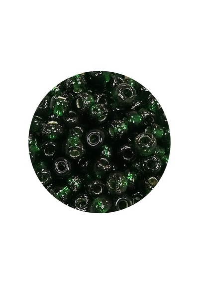 Dökme Cam Kum Boncuk Büyük Boy 6/0 4 Mm - 20 Gram - Şeffaf Koyu Yeşil - Bnc100 Diğer