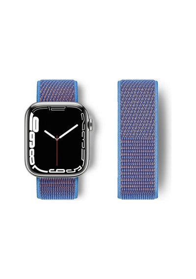 Apple Watch 42mm Hasırlı Cırtcırtlı Kordon Saat Değildir - Mor