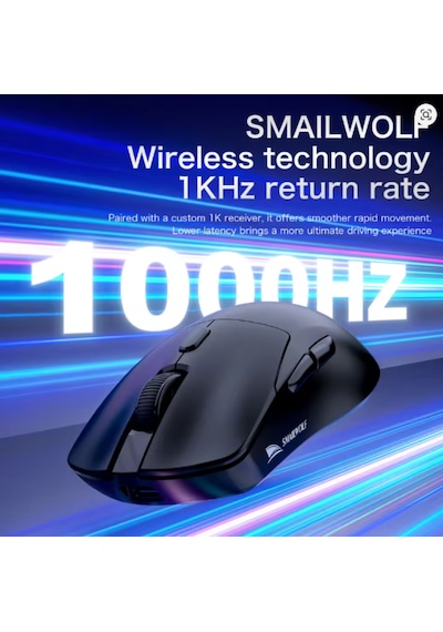 Smailwolf M3 Pro Plus Kablosuz Oyuncu Mouse Paw3311 Sensör - 3 Modlu 12000 Dpı Manyetik Şarj Standlı Rgb 65g Ultra Hafif Fare 1000hz 1k Hız