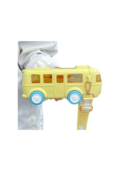 Better Life Bebek Otobüsü Çocuk Su Bardağı Tritan Saman Öğrenci Arabası Şekilli Bardak 8a65kd Sarı