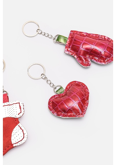 Hand Made Christmas Özel Hediyelik Kalp Yeşil Anahtarlık Gümüş